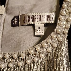 Silver Cocktail Dress Jennifer López